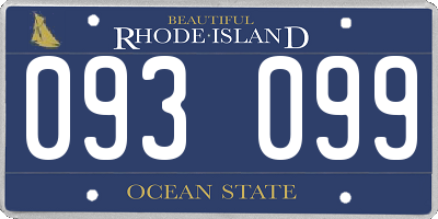 RI license plate 093099