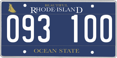 RI license plate 093100