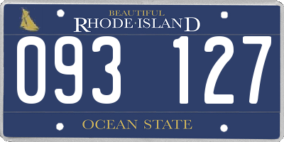 RI license plate 093127