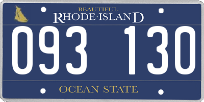 RI license plate 093130