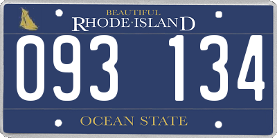 RI license plate 093134