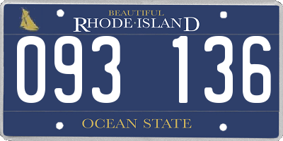 RI license plate 093136