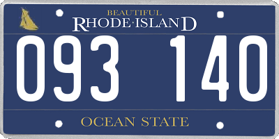 RI license plate 093140