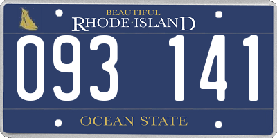 RI license plate 093141