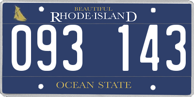 RI license plate 093143
