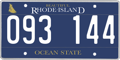 RI license plate 093144