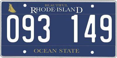 RI license plate 093149