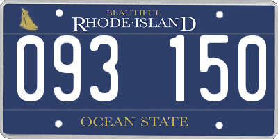 RI license plate 093150