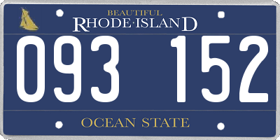 RI license plate 093152