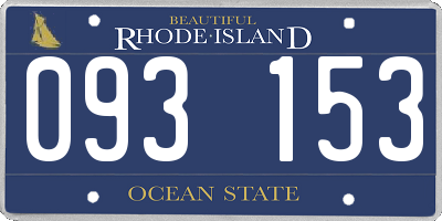 RI license plate 093153