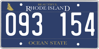 RI license plate 093154