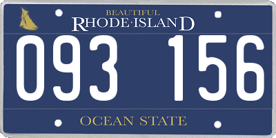 RI license plate 093156