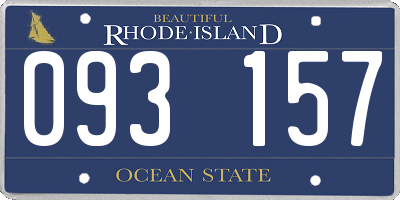 RI license plate 093157