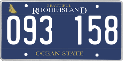 RI license plate 093158