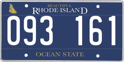 RI license plate 093161