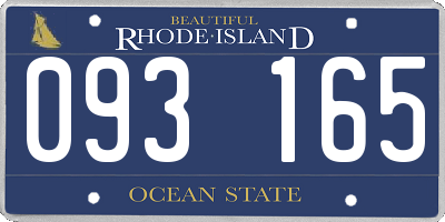 RI license plate 093165