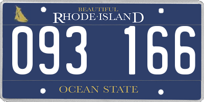 RI license plate 093166