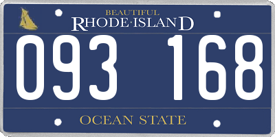 RI license plate 093168