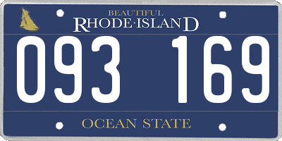 RI license plate 093169