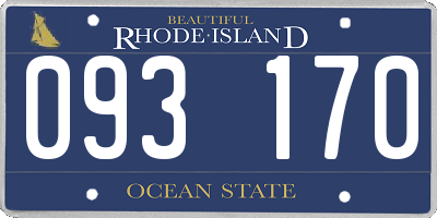 RI license plate 093170