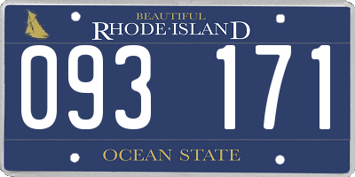 RI license plate 093171
