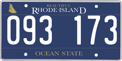 RI license plate 093173