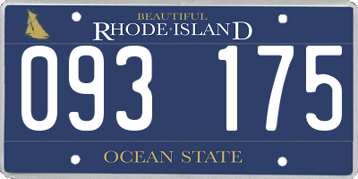 RI license plate 093175