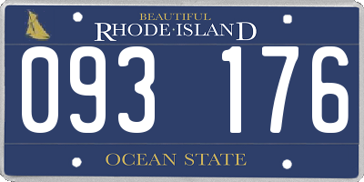 RI license plate 093176