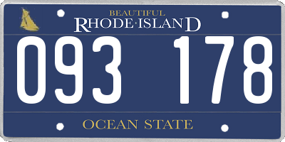 RI license plate 093178