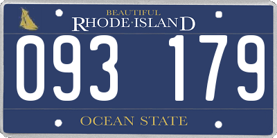 RI license plate 093179