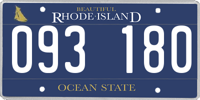 RI license plate 093180