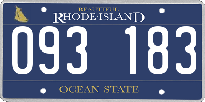 RI license plate 093183