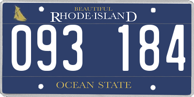 RI license plate 093184