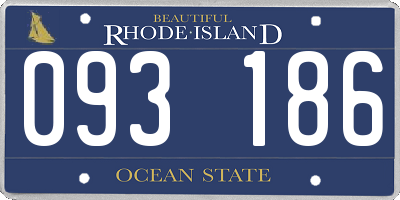 RI license plate 093186