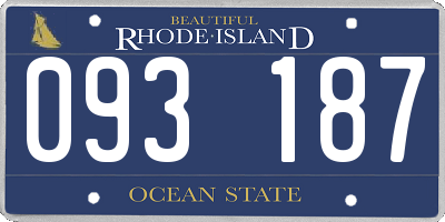 RI license plate 093187
