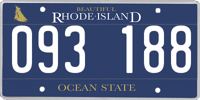 RI license plate 093188