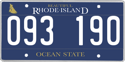 RI license plate 093190