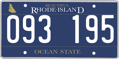 RI license plate 093195