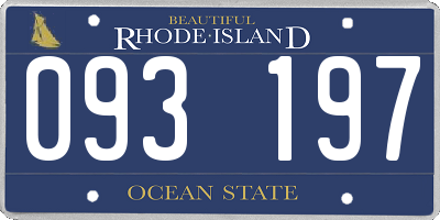 RI license plate 093197