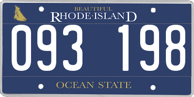 RI license plate 093198