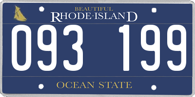 RI license plate 093199