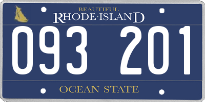 RI license plate 093201