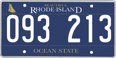 RI license plate 093213