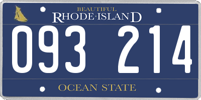 RI license plate 093214