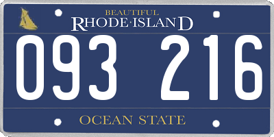 RI license plate 093216