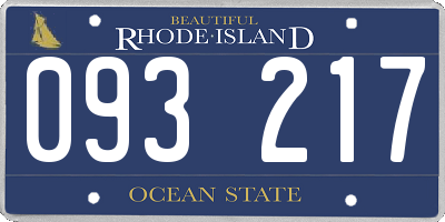 RI license plate 093217