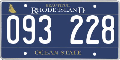 RI license plate 093228