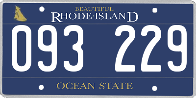 RI license plate 093229