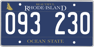 RI license plate 093230