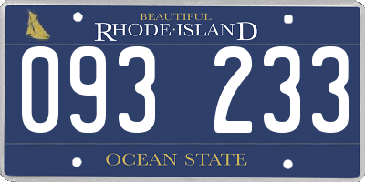 RI license plate 093233